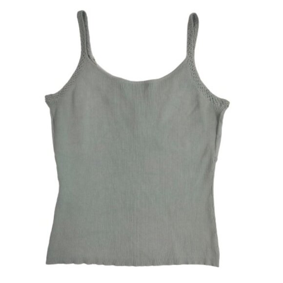 August Silk Silk Blend Knit Beaded Cami Top M Fairy Boho Y2K Whimsigoth Beachy - Picture 3 of 6